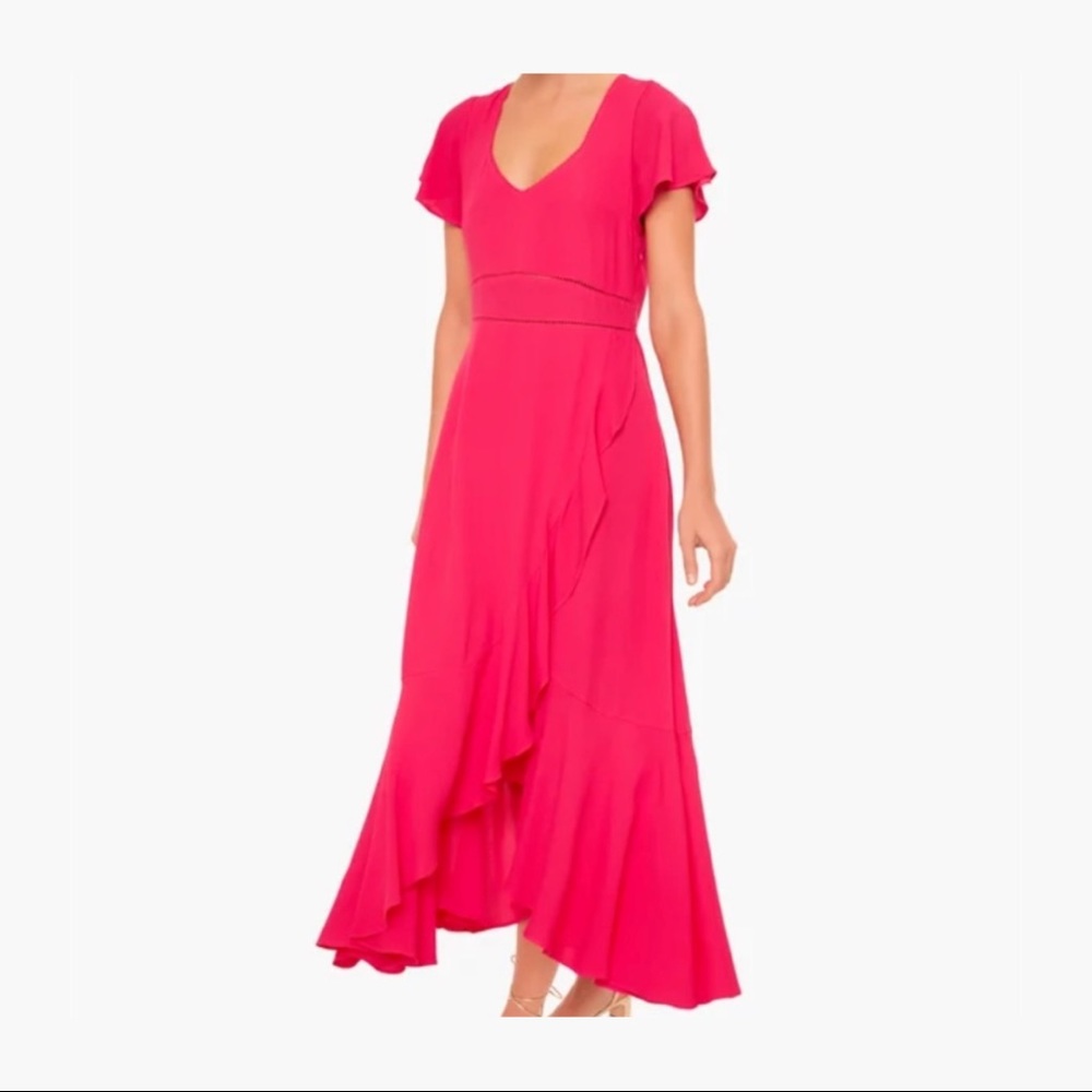 NWOT Tuckernuck Hot Pink Francesca Wrap Dress